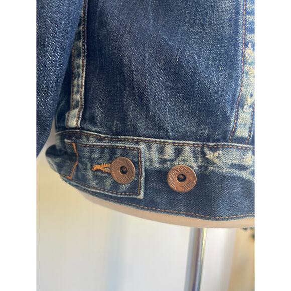 True Religion Denim Jacket Logo Mens sz L - Picture 8 of 11